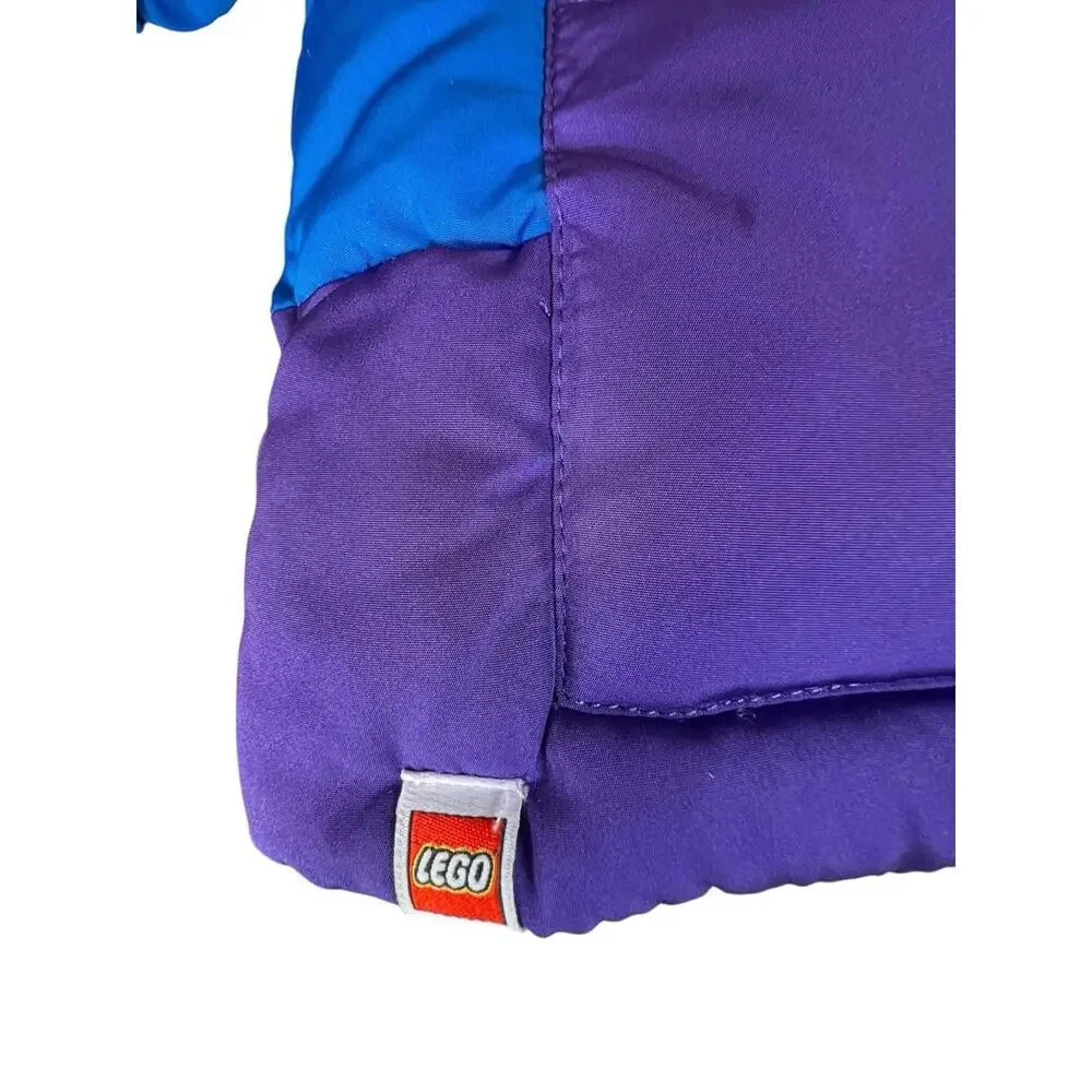 LEGO x Target Toddler 3T Puffer Jacket Vest‎ Convertible Black Blue Purple EUC